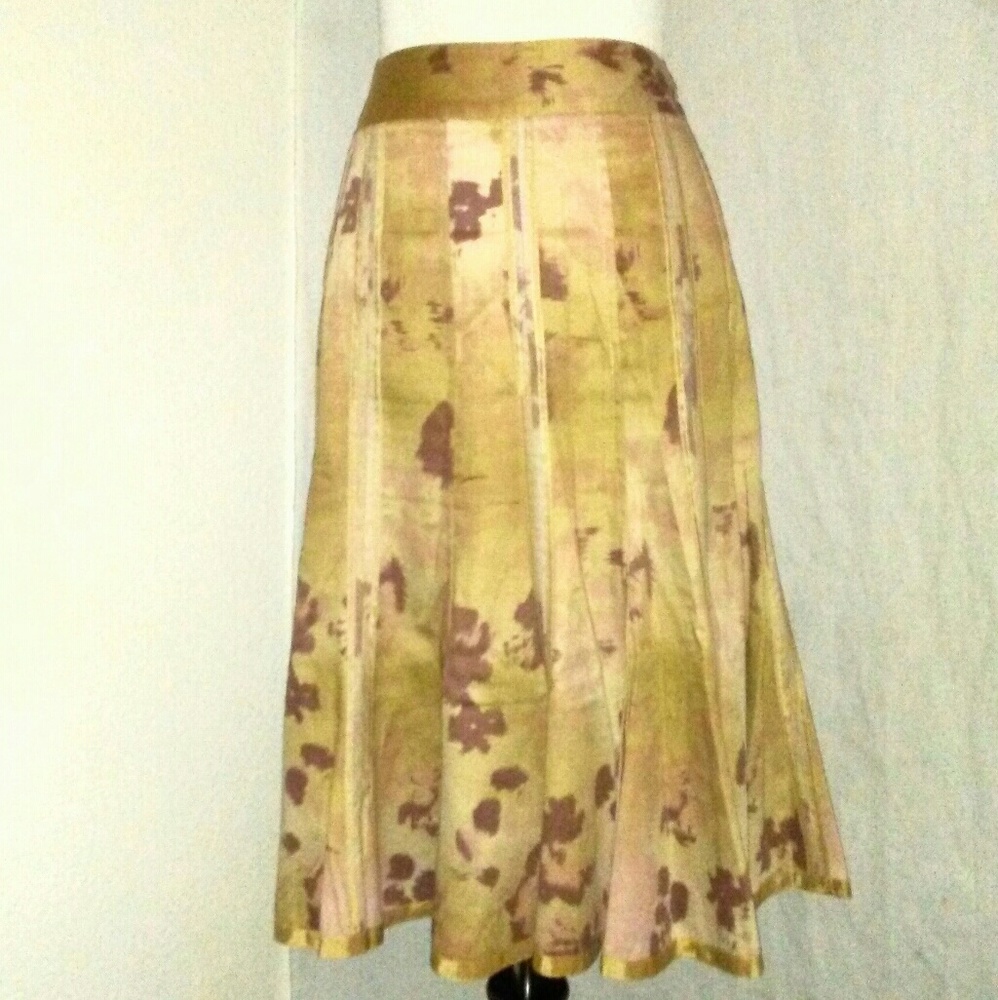 Anthropologie Odille pleated skirt